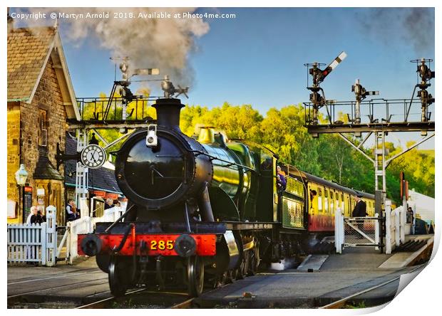 GWR 2857 Heavy Goods Loco at the NYMR Print by Martyn Arnold