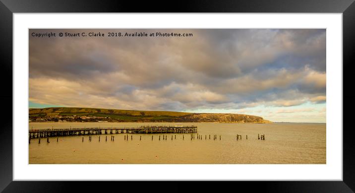 The piers Framed Mounted Print by Stuart C Clarke