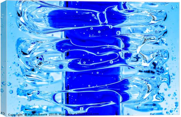 Abstract swirling water effect Canvas Print by Martin Bowra