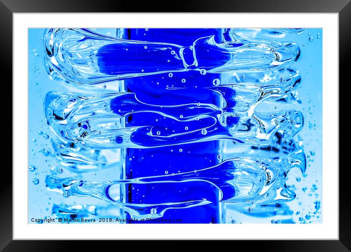 Abstract swirling water effect Framed Mounted Print by Martin Bowra