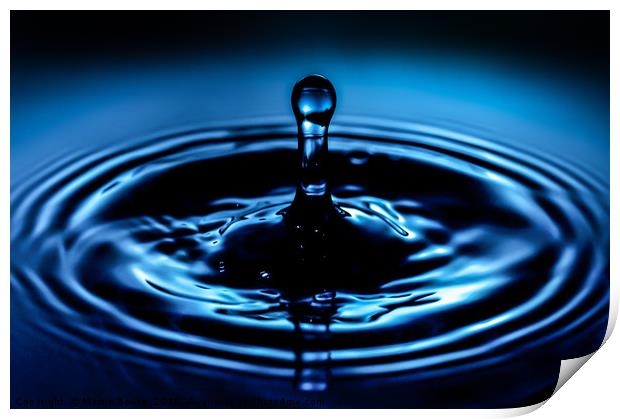 A water droplet Print by Martin Bowra