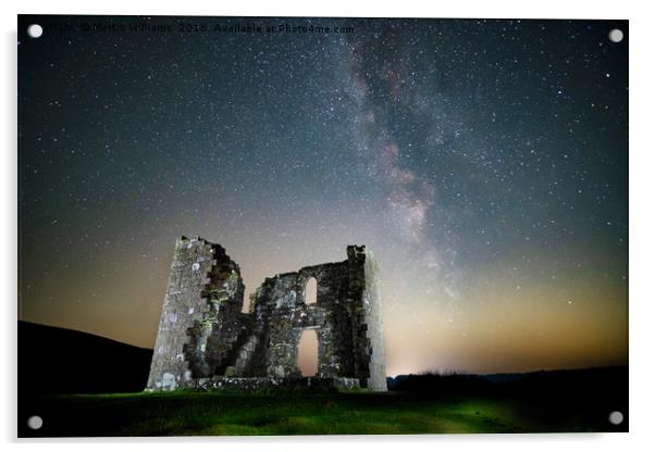 Milky Way over Skelton Tower on the North York Moo Acrylic by Martin Williams