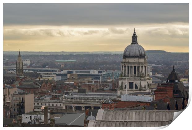 Nottingham skyline Print by Lensational Photography