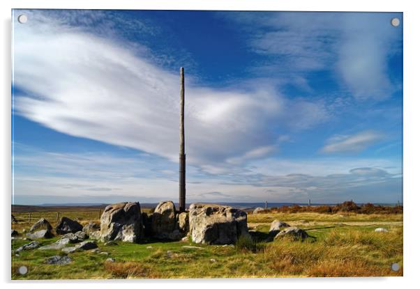 Stanage Pole, Peak District                       Acrylic by Darren Galpin