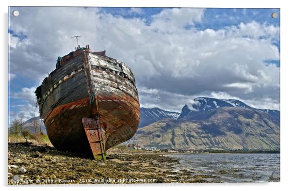 Shipwreck  Acrylic by Lady Debra Bowers L.R.P.S