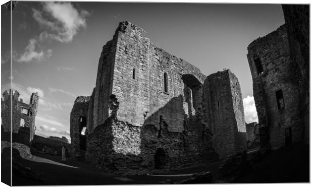 Middleham Castle Keep Canvas Print by Mike Lanning