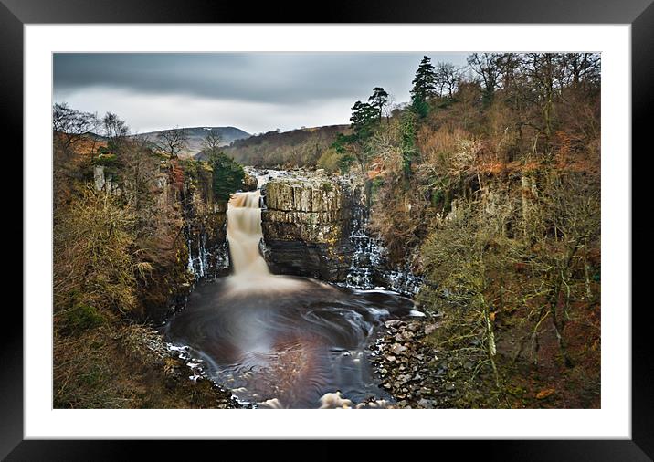 High Force, Upper Teesdale. UK Framed Mounted Print by David Lewins (LRPS)