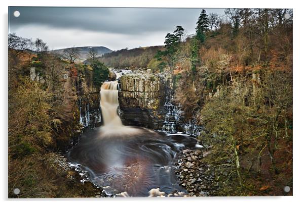 High Force, Upper Teesdale. UK Acrylic by David Lewins (LRPS)