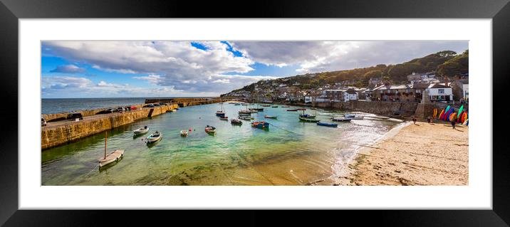 Mousehole, West facing. Cornwall.  UK. Framed Mounted Print by Maggie McCall