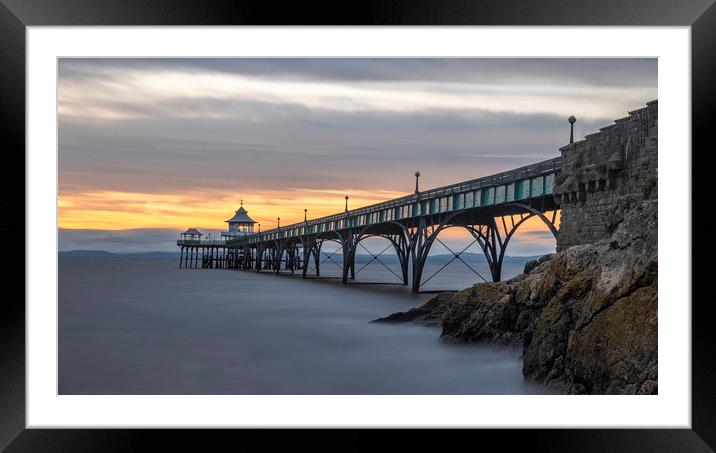 Clevedon Pier Framed Mounted Print by Tony Bates