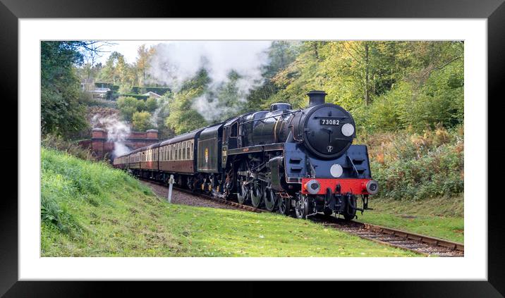 BR Standard Class 5 73082 Camelot Framed Mounted Print by Mike Lanning