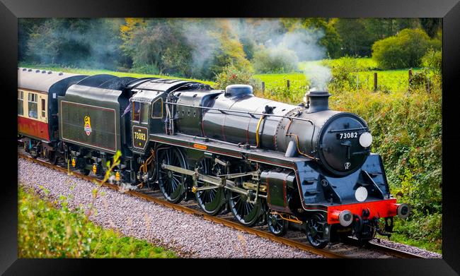 BR Standard Class 5 73082 Camelot at Tremains Cros Framed Print by Mike Lanning