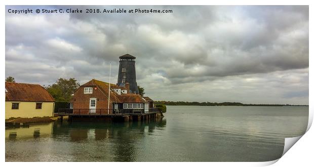 Langstone Mill Print by Stuart C Clarke