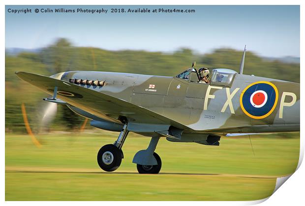 Spitfire Scramble 1 Print by Colin Williams Photography