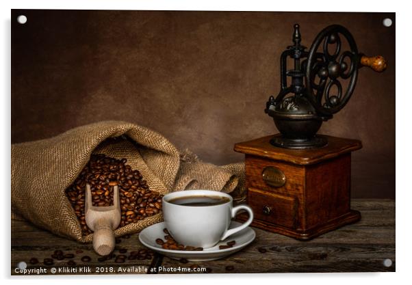 Coffee Break Acrylic by Angela H