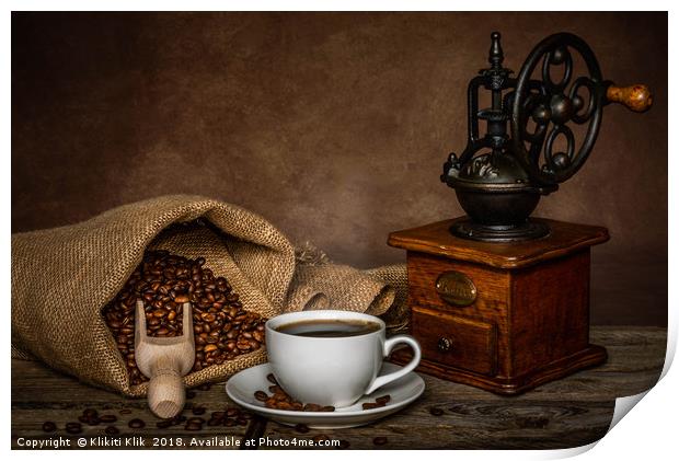 Coffee Break Print by Angela H