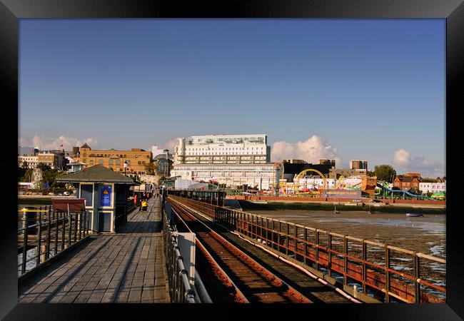 Southend on Sea Pier Essex England Framed Print by Andy Evans Photos