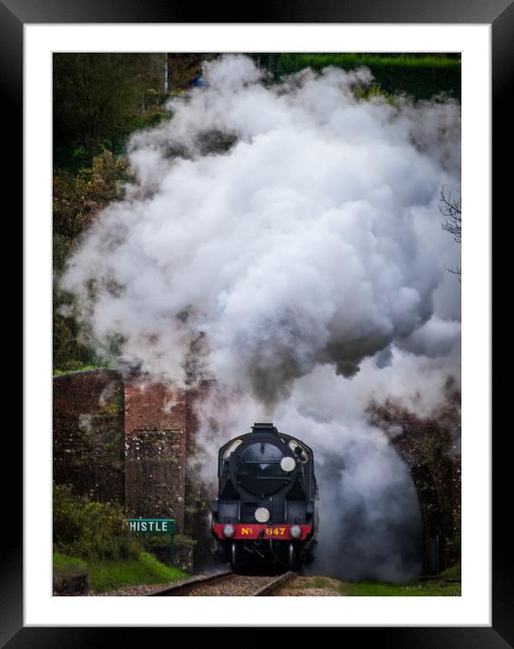 SR S15 Class #847 Exits West Hoathly tunnel Framed Mounted Print by Mike Lanning