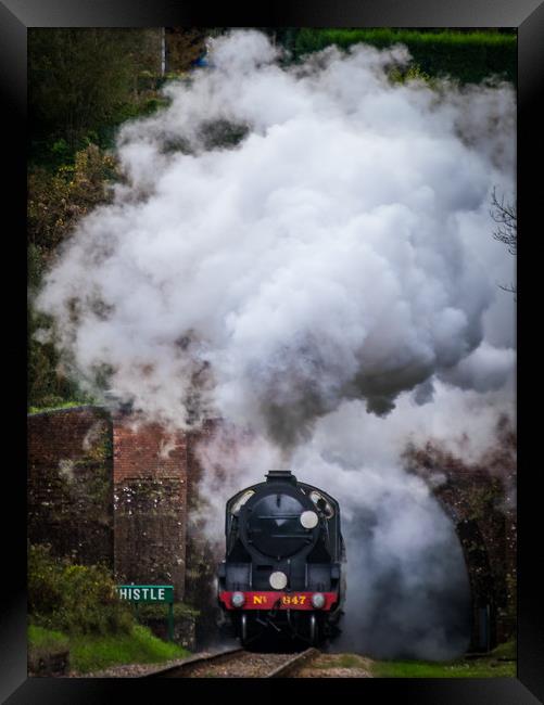 SR S15 Class #847 Exits West Hoathly tunnel Framed Print by Mike Lanning