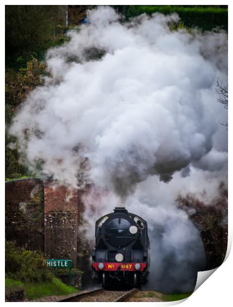 SR S15 Class #847 Exits West Hoathly tunnel Print by Mike Lanning