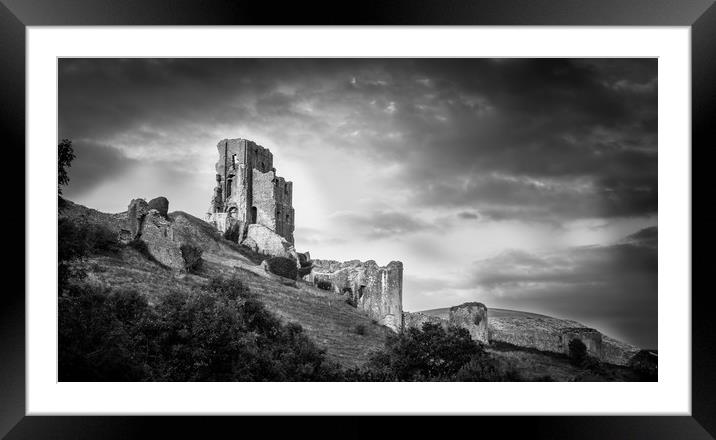 Corfe Castle Evening 2 Framed Mounted Print by Mike Lanning