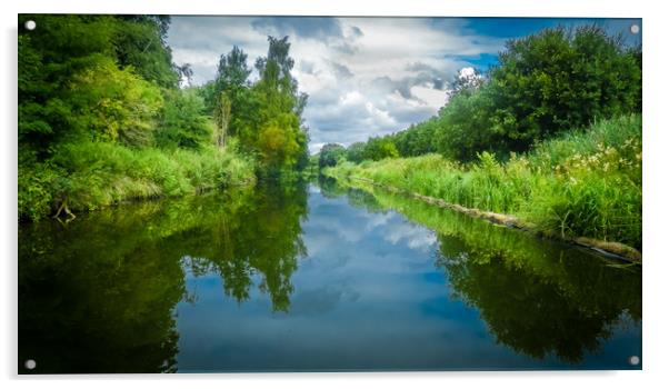 Reflections on the Kennet and Avon Acrylic by Mike Lanning