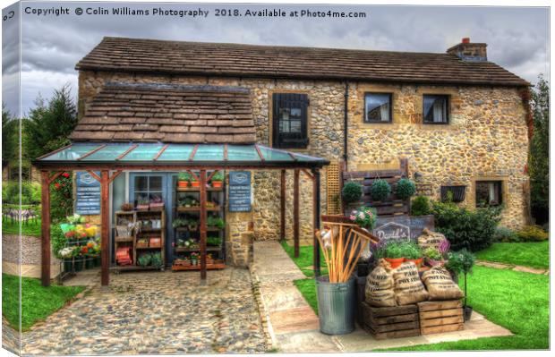 Davids Shop In Emmerdale Canvas Print by Colin Williams Photography
