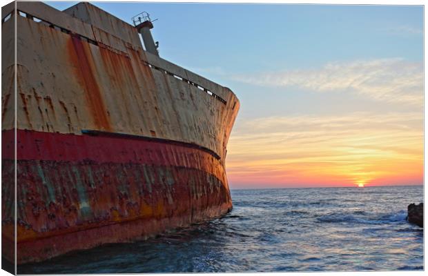 Shipwreck Sunset Canvas Print by James Buckle