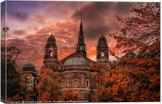 Majestic Saint Cuthberts in Autumn Canvas Print by richard sayer