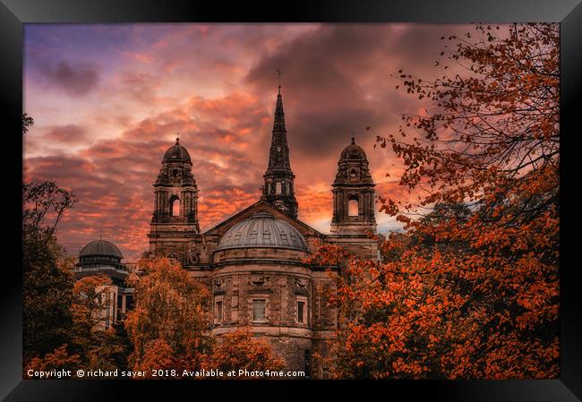 Majestic Saint Cuthberts in Autumn Framed Print by richard sayer