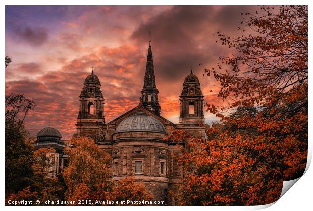 Majestic Saint Cuthberts in Autumn Print by richard sayer