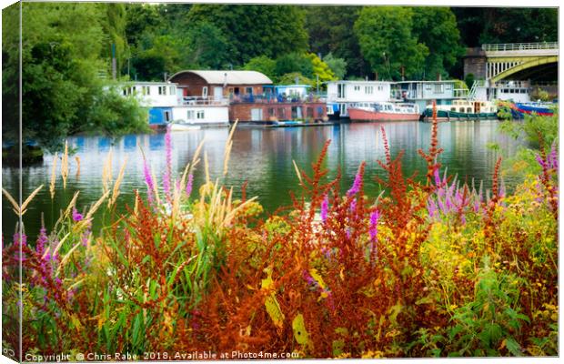 Colourful Richmond riverside along the Thames Canvas Print by Chris Rabe