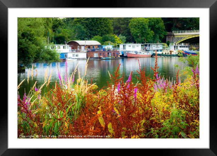 Colourful Richmond riverside along the Thames Framed Mounted Print by Chris Rabe
