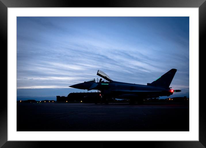 Eurofighter Typhoon Night Framed Mounted Print by J Biggadike