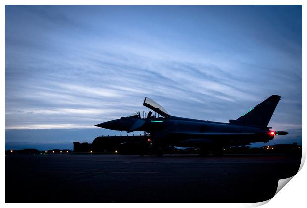 Eurofighter Typhoon Night Print by J Biggadike