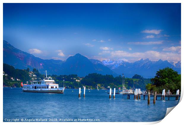 Lake Lucerne Print by Angela Wallace