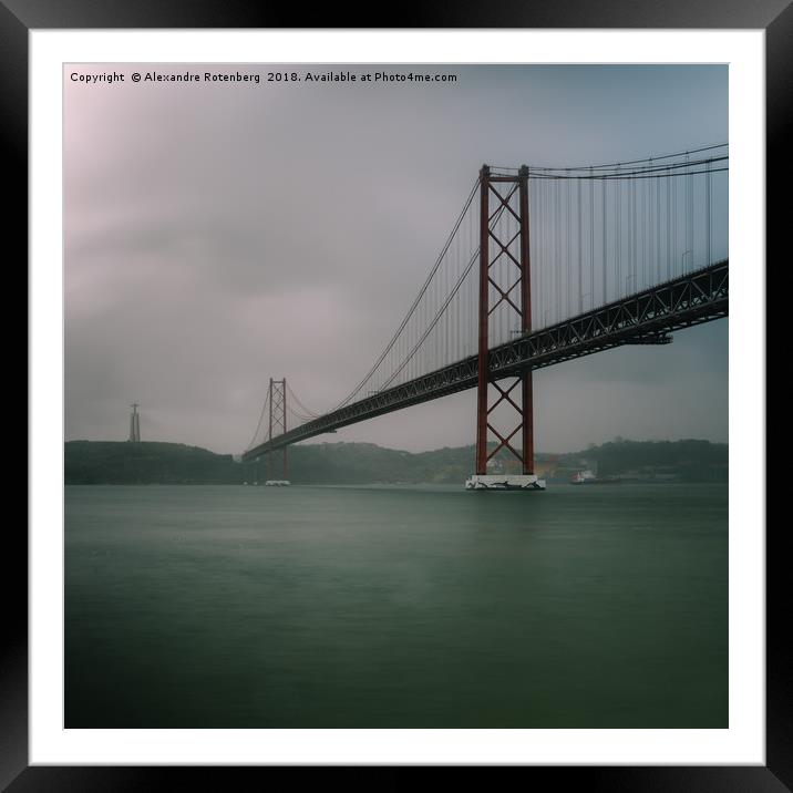 25 April Bridge, Lisbon, Portugal Framed Mounted Print by Alexandre Rotenberg