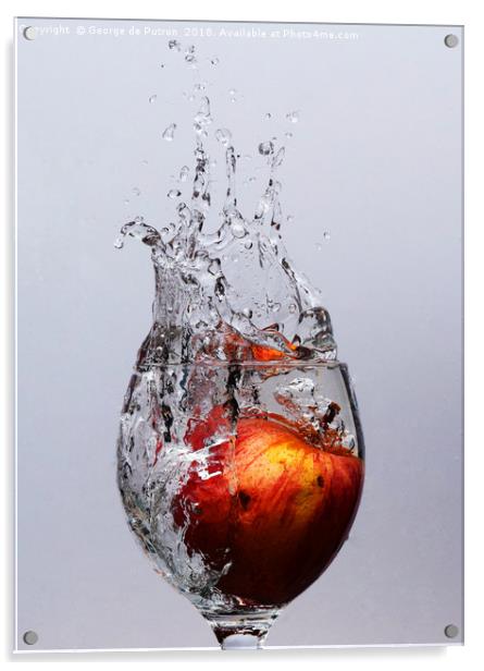 Apple Splash Acrylic by George de Putron