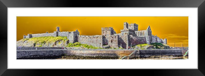 Peel Castle, Isle of Man with Polarized Filter Framed Mounted Print by Paul Smith