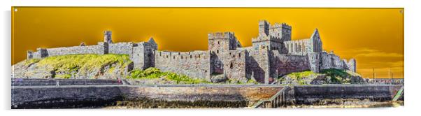 Peel Castle, Isle of Man with Polarized Filter Acrylic by Paul Smith