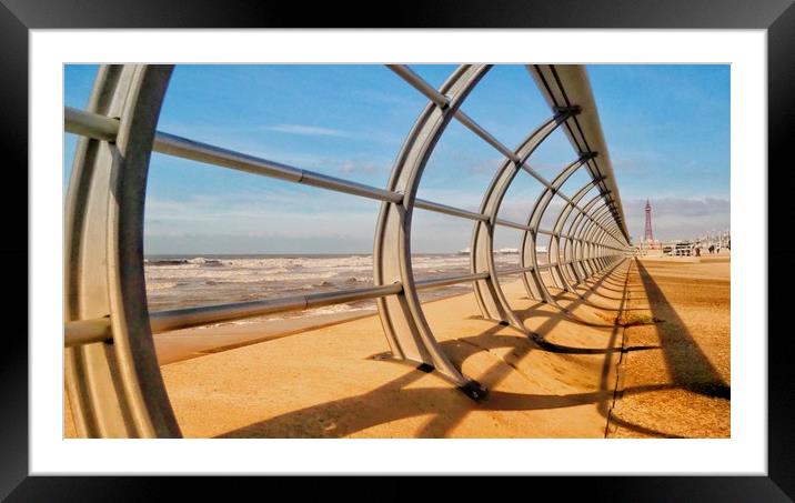 Blackpool Promenade    Framed Mounted Print by Victor Burnside