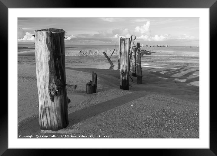  Posts on Khao Lak beach Framed Mounted Print by Kevin Hellon