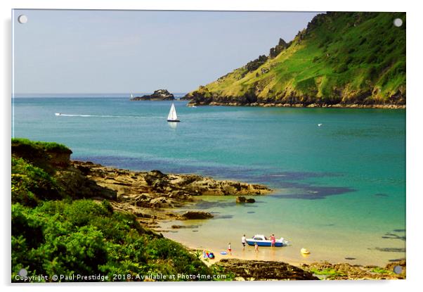 Salcombe Estuary Mouth Impression Acrylic by Paul F Prestidge