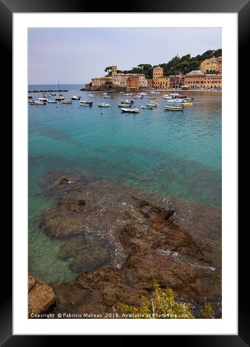 Clear water at the Baia del Silenzio Framed Mounted Print by Fabrizio Malisan