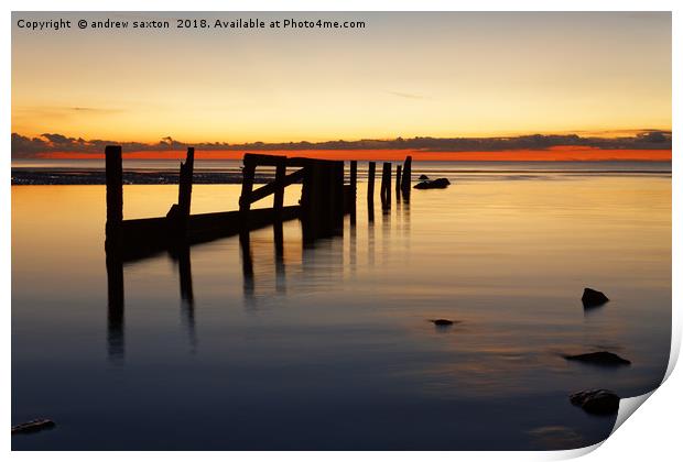 SUNSET SEA  Print by andrew saxton