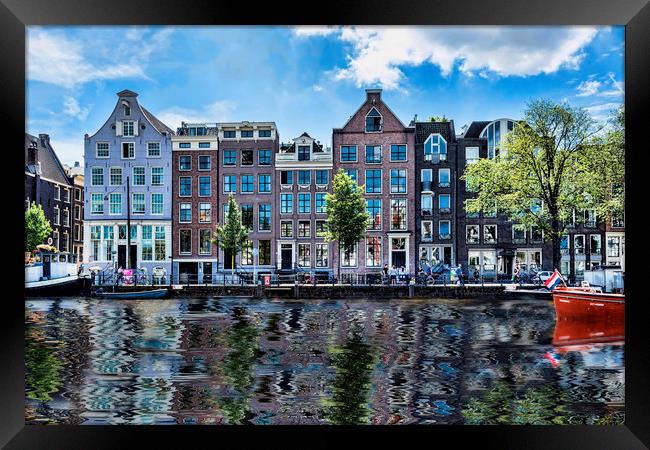 Amsterdam Townhouses  Framed Print by Valerie Paterson