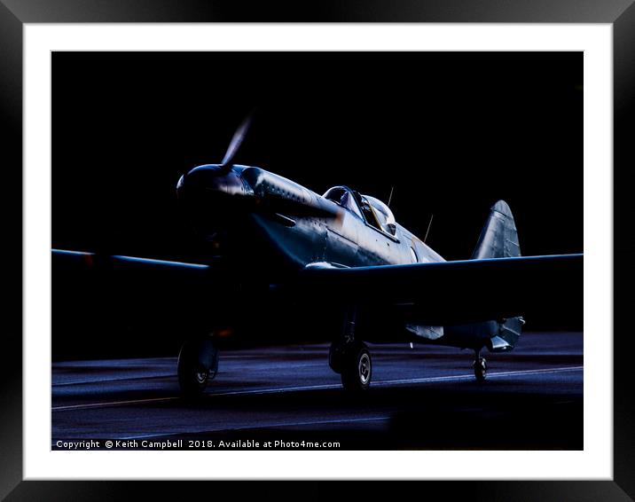 RAF Spitfire PS915 Framed Mounted Print by Keith Campbell