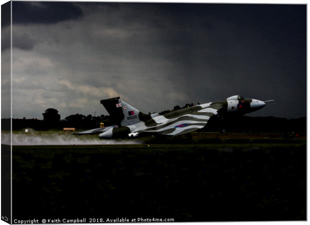 Vulcan XH558 launching Canvas Print by Keith Campbell