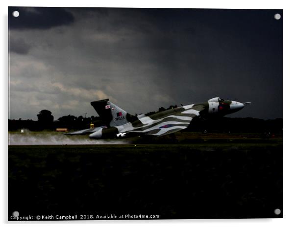 Vulcan XH558 launching Acrylic by Keith Campbell