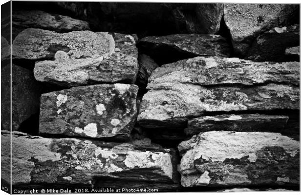 A dry stone wall, Pitlochry, Scotland Canvas Print by Mike Dale